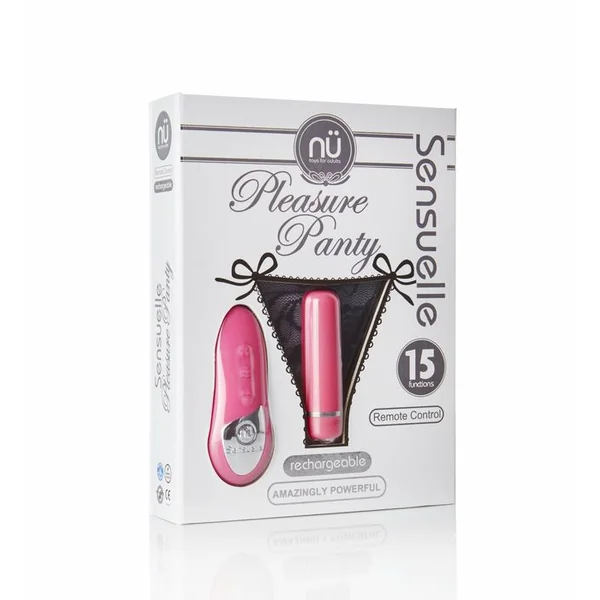 Nu Sensuelle Pleasure Panty Bullet w/Remote Control 15 Function - Pink