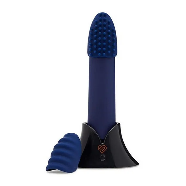Nu Sensuelle Point Plus Rechargeable Silicone Bullet – Navy Blue