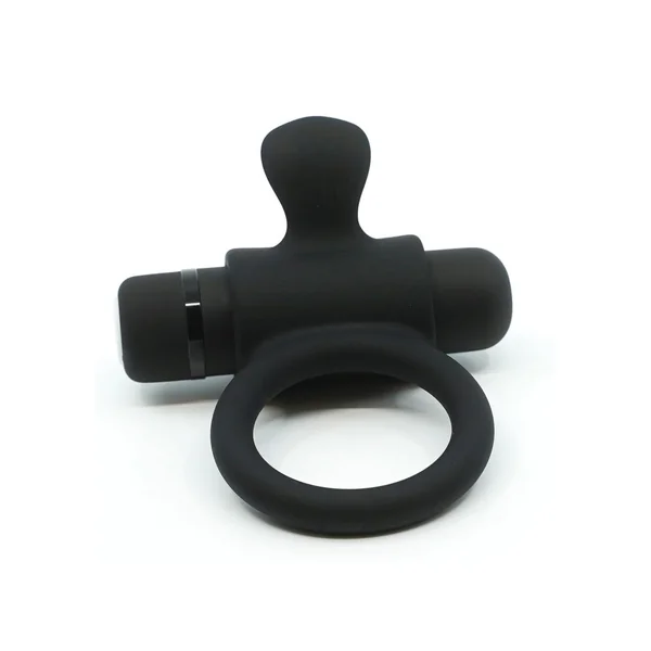Nu Sensuelle Silicone Bullet Ring Rechargeable Vibrating Cock Ring – Black