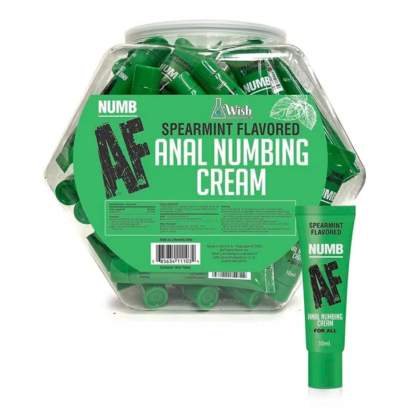 Numb AF Spearmint Flavored Anal Numbing Cream 65 Piece