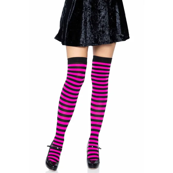 Nylon Striped Stockings