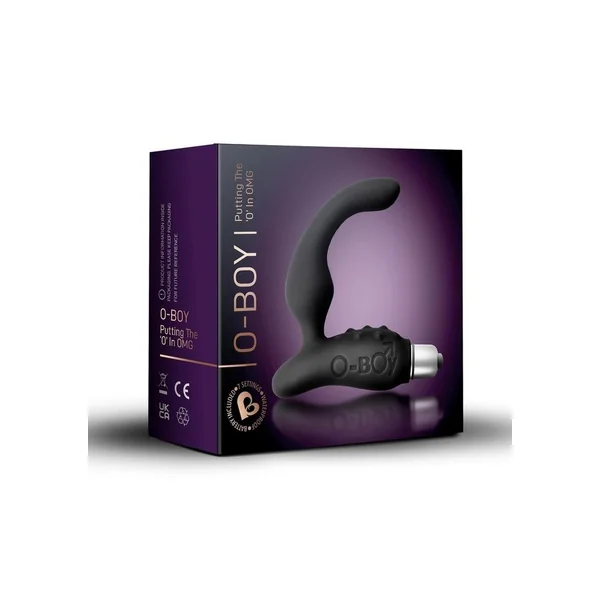 O Boy 7 Speed Prostate And Perineum Silicone Massager Waterproof Sexy Black