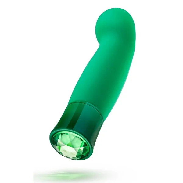 Oh My Gem Enchanting Rechargeable Silicone G-Spot Vibrator – Emerald