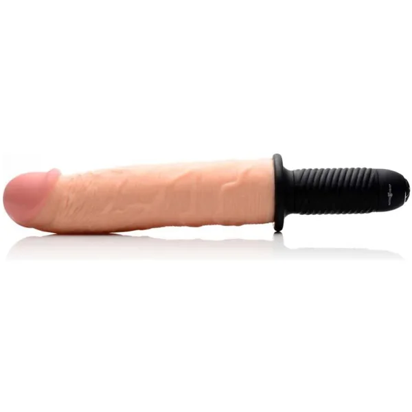 Onslaught 13 Mode XXL Vibrating Giant Dildo Thruster – Flesh