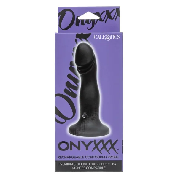 Onyxxx Rechargeable Contoured Silicone Probe - Black