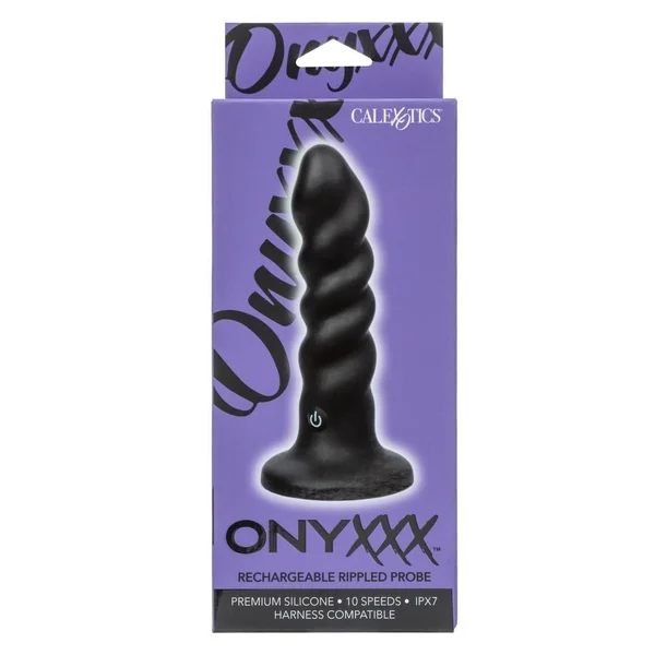 Onyxxx Rechargeable Rippled Probe - Black