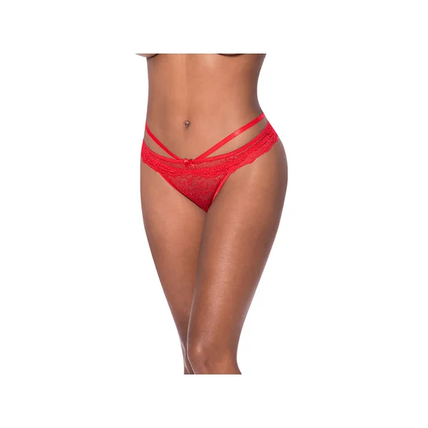 Ooh La Lace Peek-a-Boo Red Cheeky Panty