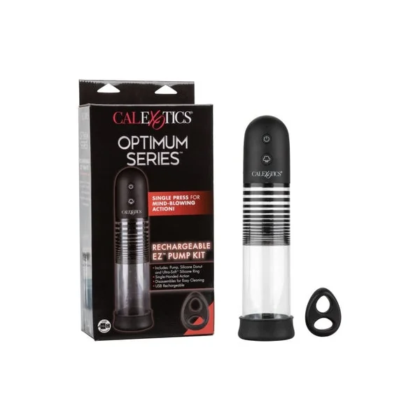 Optimum Series EZ Pump Kit with Ultra-Soft Dual Silicone Ring, Black and Clear