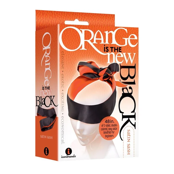 Orange Is The New Black Satin Sash Reversible Blindfold/Restraint