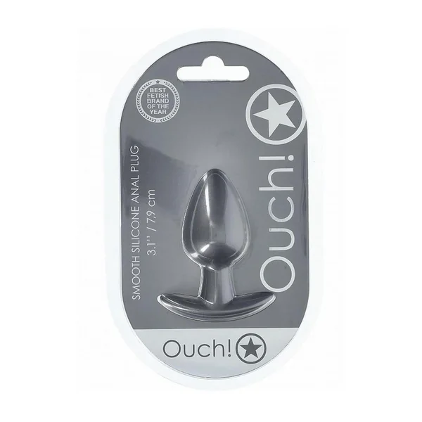 Ouch! Anal Plug Silicone - Medium - Gun Metal