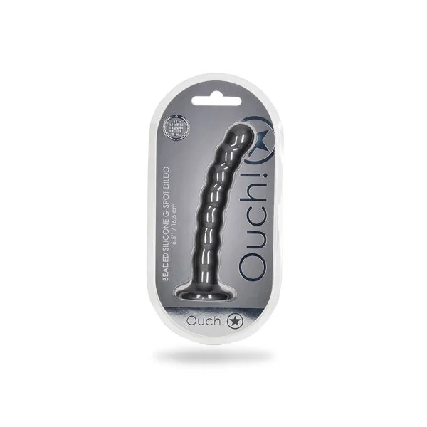 Ouch! Beaded Silicone 6.5 in. G-Spot Dildo - All Colors