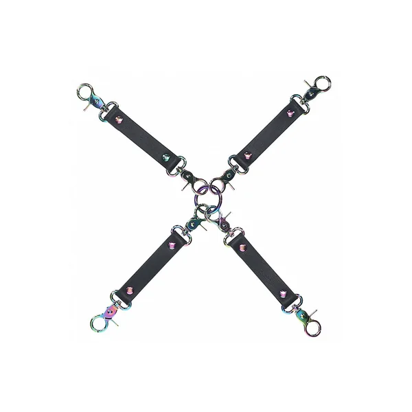 Ouch International - Venice Collection - Hogtie Connector - Black/Iridescent
