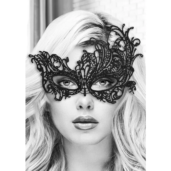 Ouch Lace Eye Royal Masquerade Black Eye Blindfold and Mask Bondage Gear