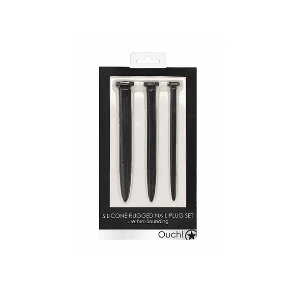 Ouch! Rugged Nail Penis Plug Set