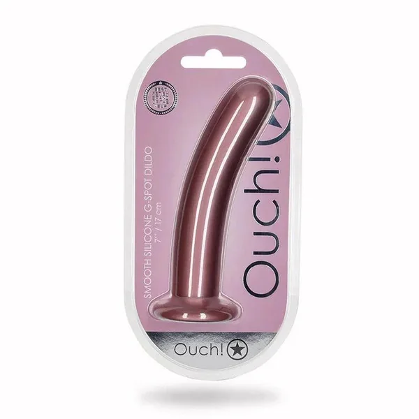 Ouch! Smooth G-Spot Silicone Dildo 7in