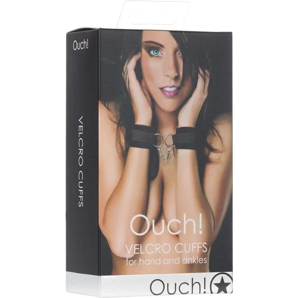 Ouch Velcro Cuffs For Hands Or Ankles Black