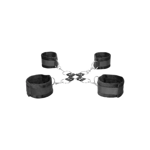 Ouch! Velcro Hogtie with Hand and Ankle Cuffs – Black