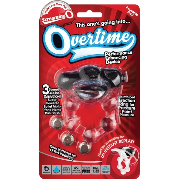 Overtime Silicone Vibrating Cock Ring Waterproof