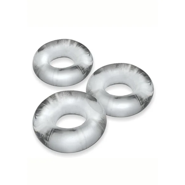 Oxballs Fat Willy Jumbo Cock Ring (3 pack) – Clear