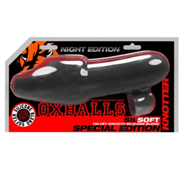 Oxballs Knotter Adjust-Fit Cocksheath Penis Sleeve Black