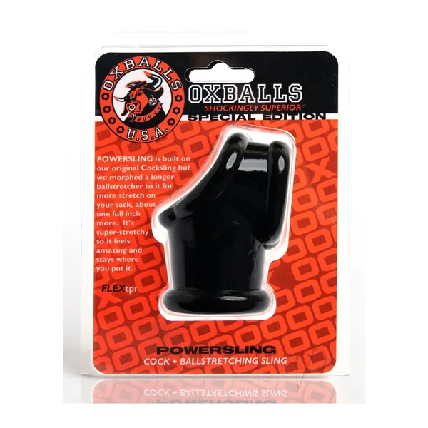 Oxballs Powersling Cock and Ball Stretching Sling - Black