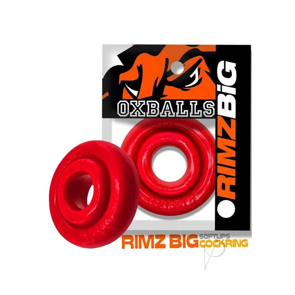 Oxballs Rimz Big Single Cock Ring - Red