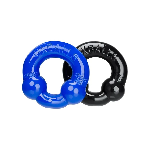 Oxballs Ultraballs Cock Ring Set (2 pack) – Black and Blue