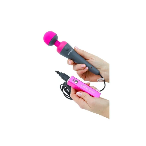 PalmPower - Plug & Play Massage Wand - Pink/Black
