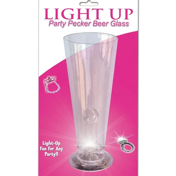 Party Pecker Light Up Beer Glass Clear