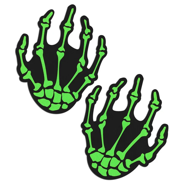 PASTEASE NEON GREEN SKELETON HANDS
