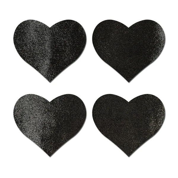 Pastease Petites Liquid Hearts Pasties Black 2-Pack