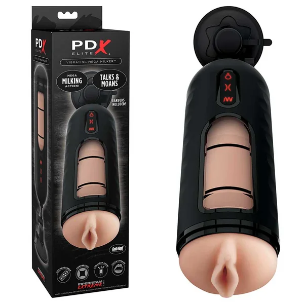 PDX Elite Vibrating Fanta Flesh Mega Milker Masturbator by Pipedream Products