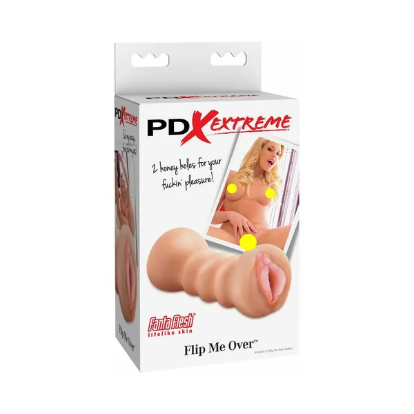 PDX Flip Me Over Dual-Ended Stroker Beige