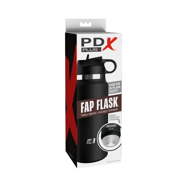PDX Plus Fap Flask Discreet Tumbler Stroker Frosted - Black