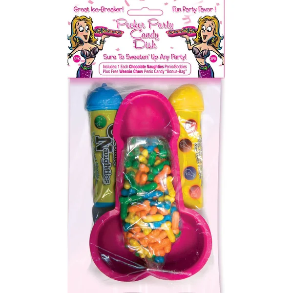 Pecker Party Candy Dish With Candy 3 Per Pack