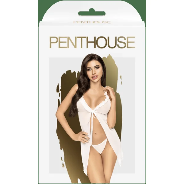 Penthouse After Sunset White Mini Dress with Thong