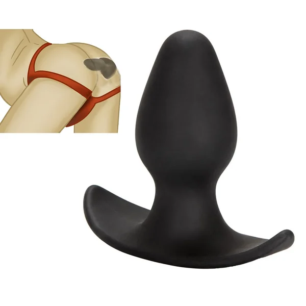 Perfect Plug Silicone Butt Plug Black 3.5 Inch
