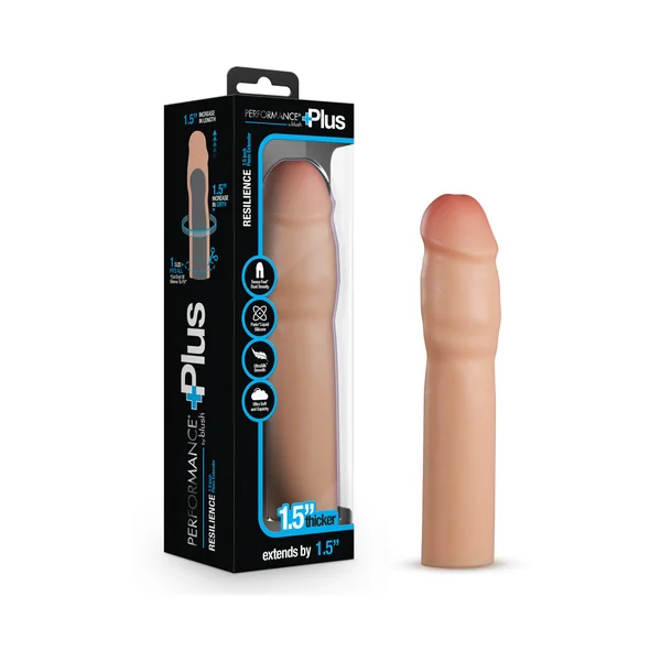 Performance Plus 1.5 inches Silicone Penis Xtender Beige