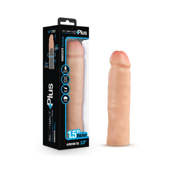 Performance Plus 3 inches Silicone Penis Xtender Beige