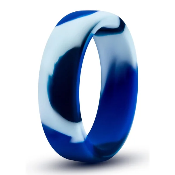 Performance Silicone Camo Cock Ring - Blue Camouflage