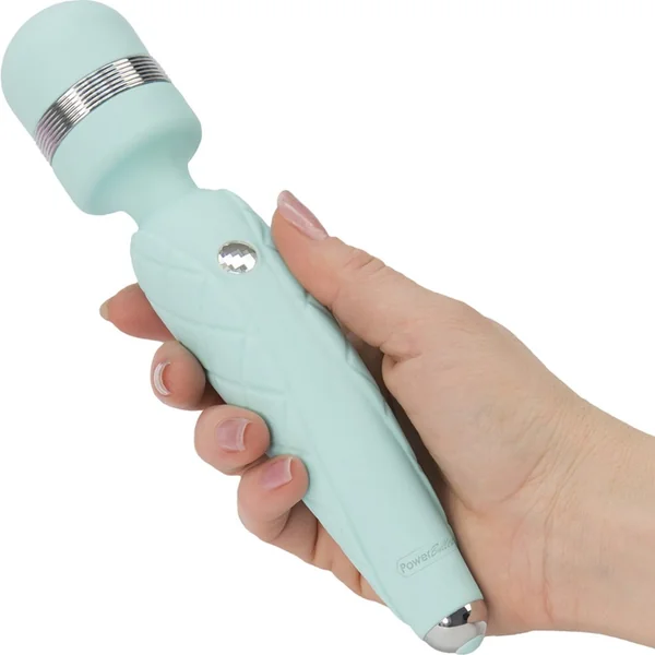 Pillow Talk CheekySilicone USB Rechargeable Massager Wand Vibrator With Swarovski Crystal