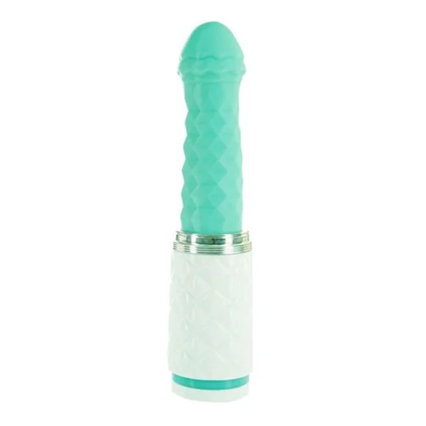Pillow Talk Feisty Luxurious Thrusting & Vibrating Massager Green White