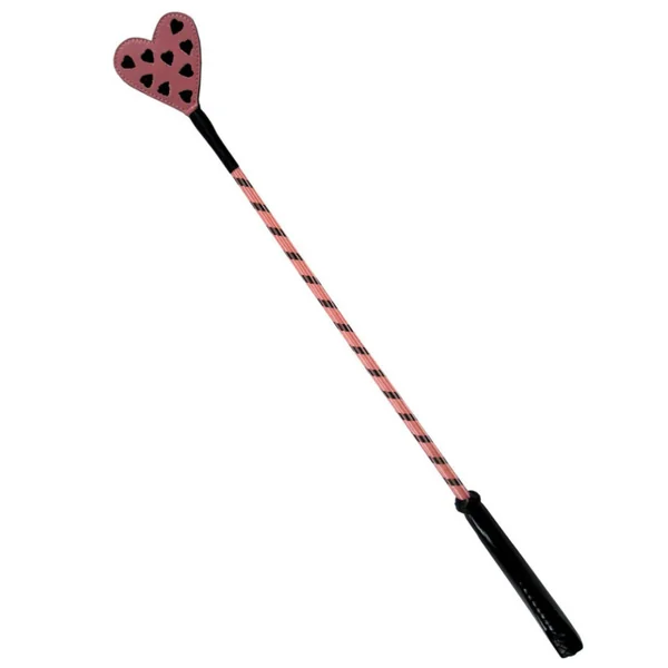 Pink and Black Heart-Shaped BDSM Crop