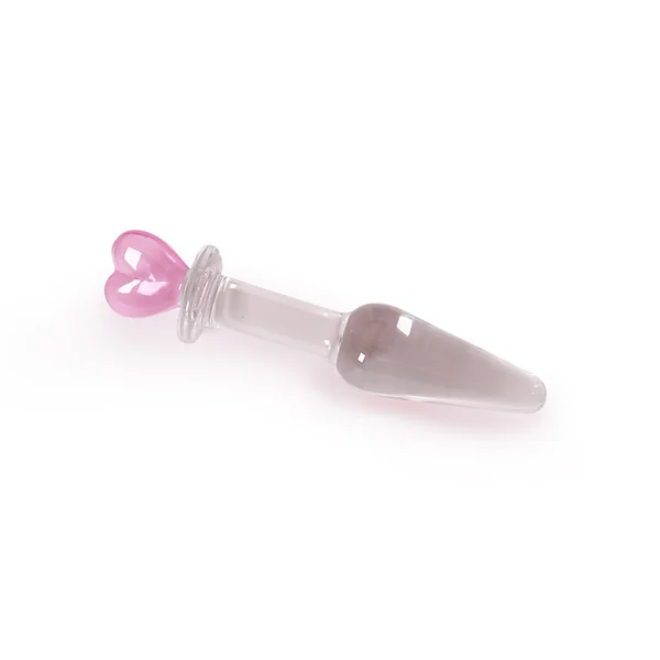 Pink Glass Magic Love Wand Butt Plug