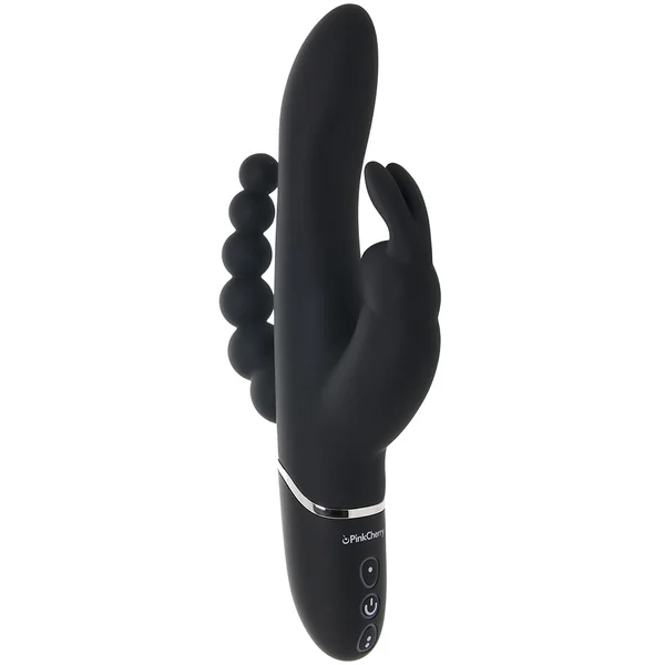 PinkCherry Triple Rabbit Vibe in Black