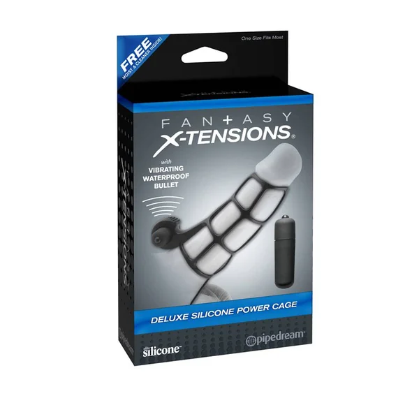 Pipedream - Fantasy X-tensions - Deluxe Silicone Power Cage - Vibrating Cock Cage
