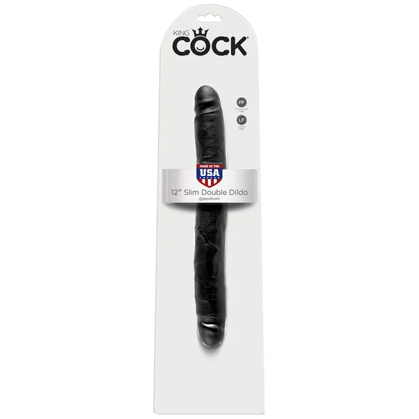 Pipedream King Cock 12″ Slim Double Dildo Black