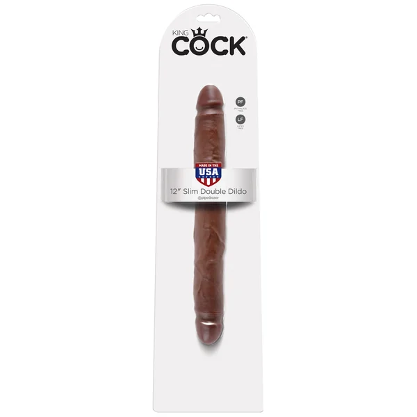 Pipedream King Cock 12″ Slim Double Dildo Brown