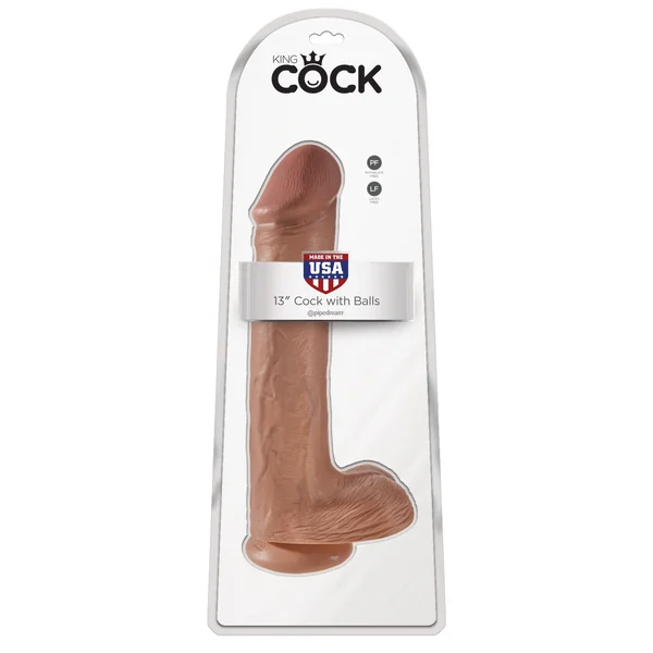 Pipedream King Cock 13″ Cock With Balls Tan