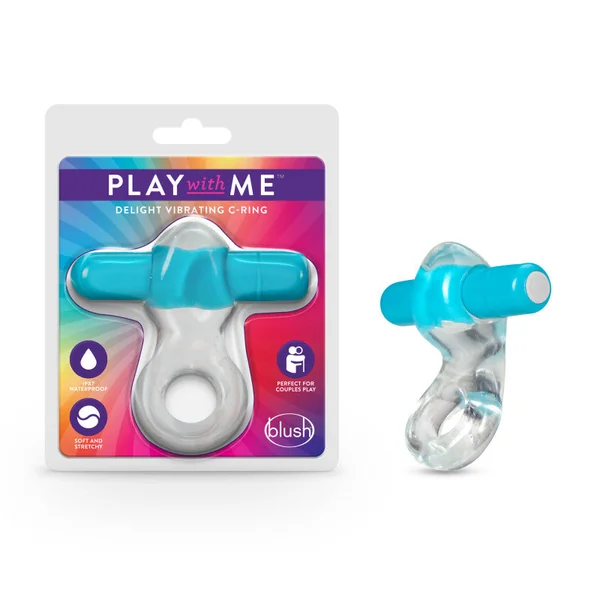 Play With Me Vibrating Cock Ring Blue for Enhanced Pleasure